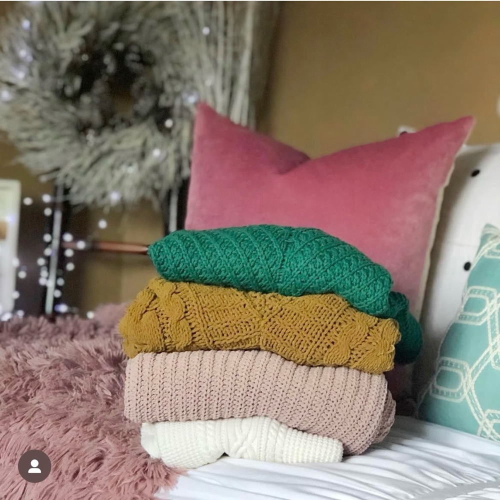 1. State Emerald Green Knit Chunky Turtleneck Sweater